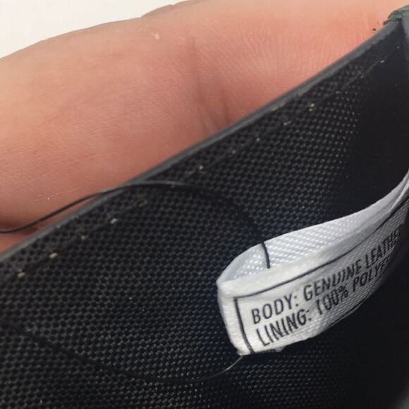 NWT Bespoke Unisex Dark Green Colorblock Leather Card Holder Wallet - Picture 7 of 15